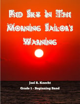 Red Sky In The Morning Sailor's Warning Concert Band sheet music cover